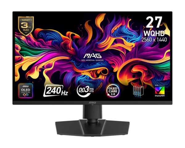 Màn hình MSI MAG 273QP QD-OLED X24 (27 inch/WQHD/OLED/240Hz/0.03ms)