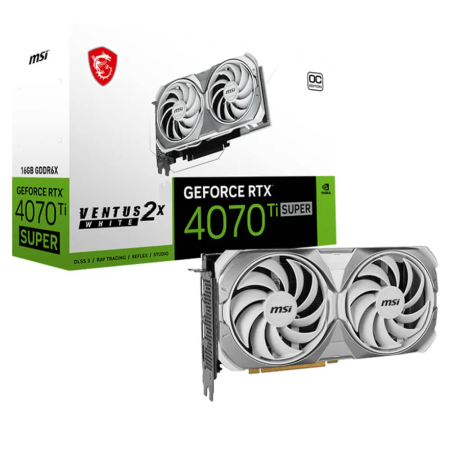 Card màn hình MSI GeForce RTX 4070 Ti SUPER 16G VENTUS 2X WHITE OC